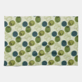 Groen schetsenpatroon theedoek (Horizontaal)