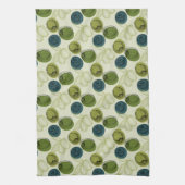 Groen schetsenpatroon theedoek (Verticaal)