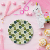 Groen schetsentrekpatroon keuken papieren bordje (Feest)