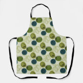 Groen schetsentrekpatroon keuken schort (Voorkant)