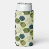 Groen schetsentrekpatroon keuken seltzer blikjeskoeler (Seltzer Achterkant)