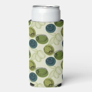Groen schetsentrekpatroon keuken seltzer blikjeskoeler