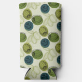 Groen schetsentrekpatroon keuken seltzer blikjeskoeler (Voorkant)