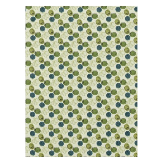 Groen schetsentrekpatroon keuken tafelkleed (Voorkant)