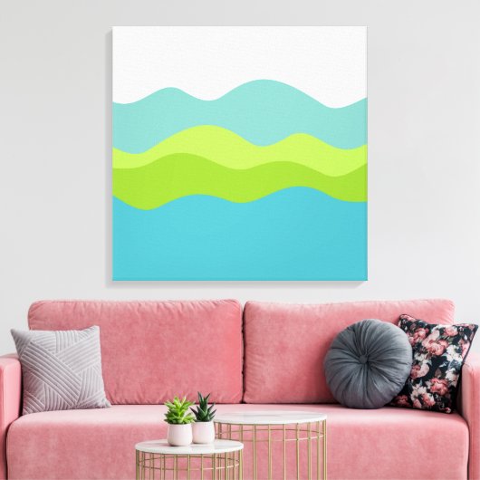 Groen schiereiland canvas afdruk (Insitu (Woonkamer))