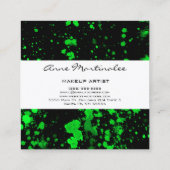 Groen schilderplaatje op Visitekaartje op Black Sq (Achterkant)