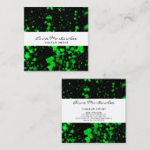 Groen schilderplaatje op Visitekaartje op Black Sq (Voorkant / Achterkant)