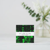Groen schilderplaatje op Visitekaartje op Black Sq (Staand voorkant)