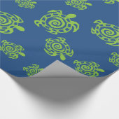 Groen schildpad cadeaupapier (Hoek)