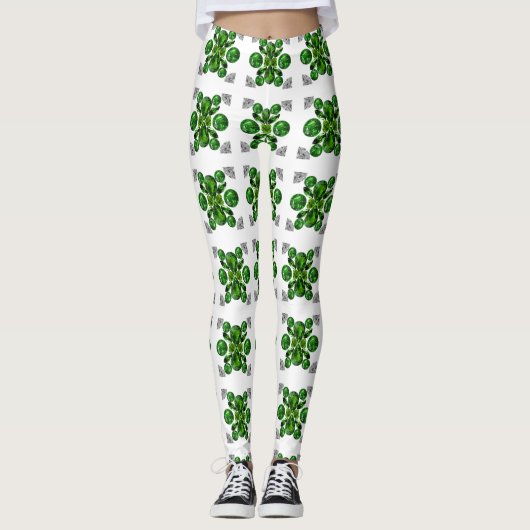 Groen schildpad leggings (Voorkant)