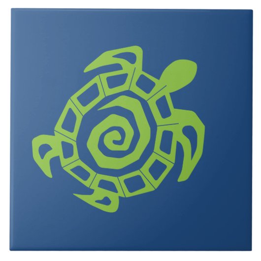 Groen schildpad tegeltje (Voorkant)