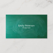 Groen schoolbord Privéleraar Visitekaartje (Voorkant)