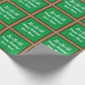 Groen schoolbord wiskunde docent Verjaardag Cadeaupapier (Hoek)
