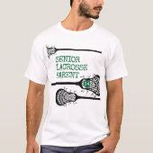Groen schooljaar Lacrosse Parent T-Shirt (Voorkant)