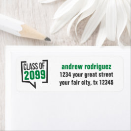 Groen schooljaar Spraakbubbel Etiket