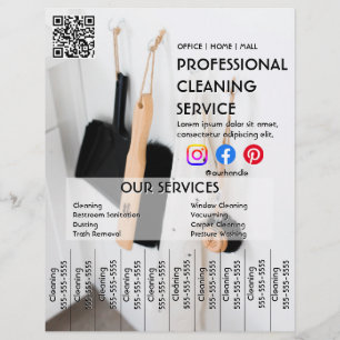 groen schoonmaken Foto poster met afscheur stroken Flyer