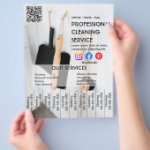 groen schoonmaken Foto poster met afscheur stroken Flyer (Hand)