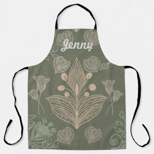  groen Schort voor All-Over Print Floral