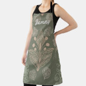  groen Schort voor All-Over Print Floral (Insitu)