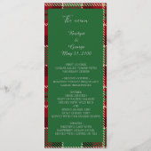 Groen Schots Land Bruiloft Menu & Programma (Voorkant)