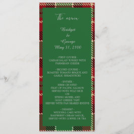 Groen Schots Land Bruiloft Menu & Programma