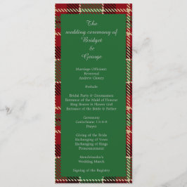 groen Schots landelijk trouwprogramma & menu