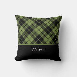 Groen Schots Tartan Gepersonaliseerd Kussen