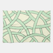 Groen schuimvormig design theedoek (Horizontaal)