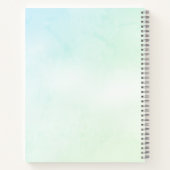 Groen script Afstuderen schoolnaam Notitieboek (Achterkant)