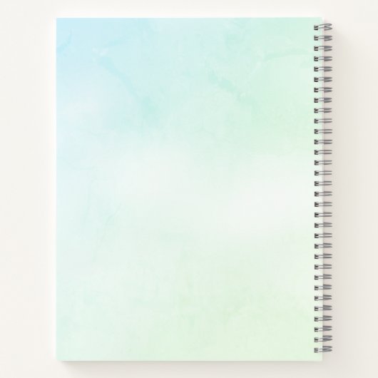 Groen script Afstuderen schoolnaam Notitieboek (Achterkant)