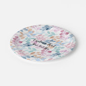 groen script kalligrafie ontwerp aangepaste tekst papieren bordje (Gekanteld)