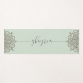 Groen Script Naam Mandala Yoga Mat (Voorkant (horizontaal))