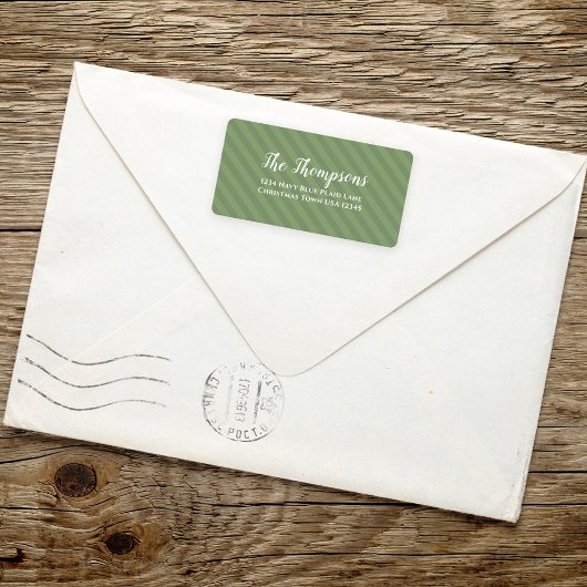 Groen Script Retouradres Vakantie Etiket