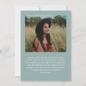 Groen Script Twee Foto Afstuderen Kaart (Achterkant)