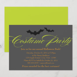 Groen script voor Costume Party Kaart