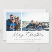 Groen Script Vrolijke Kerstkaart (Voorkant)