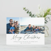 Groen Script Vrolijke Kerstkaart (Staand voorkant)