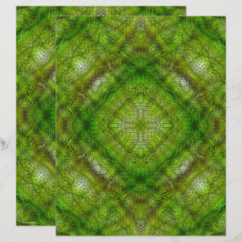 Groen Serene Tuinen Scrapbook Papier 2-zijdige Pag