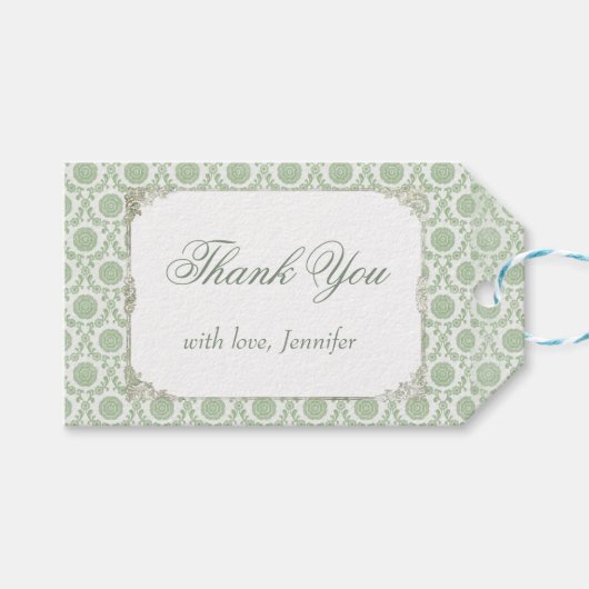 Groen  Shabby Vrijgezellenfeest Cadeaulabel (Voorkant (Horizontaal))