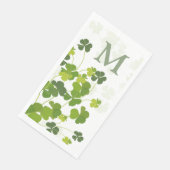 Groen Shamrock bouquet monogram Servet (Hoek)