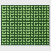 Groen Shamrock Clover Polka-puntenpatroon Cadeaupapier (Vlak)