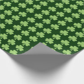 Groen Shamrock Clover Polka-puntenpatroon Cadeaupapier (Hoek)