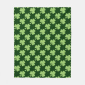Groen Shamrock Clover Polka-puntenpatroon Fleece Deken (Voorkant)