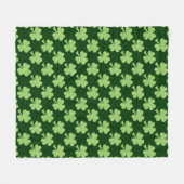 Groen Shamrock Clover Polka-puntenpatroon Fleece Deken (Voorkant (Horizontaal))