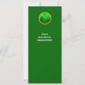 GROEN SHAMROCK GEMSTONE, ST PATRICK'S DAY PARTY KAART (Achterkant)