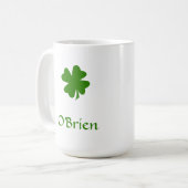Groen shamrock Iers monument drink Koffiemok (Voorkant links)