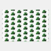 Groen Shamrock-ontwerp Inpakpapier Vel (Voorkant)