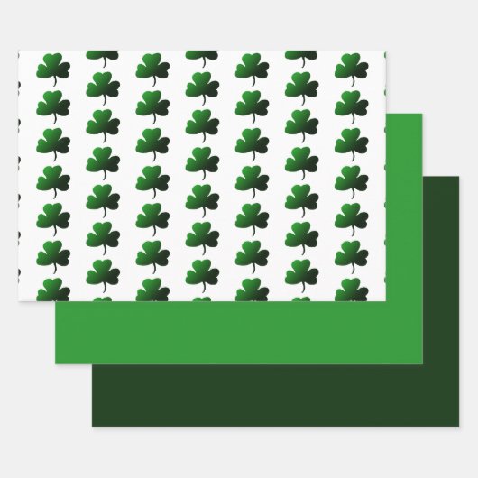 Groen Shamrock-ontwerp Inpakpapier Vel (Set)