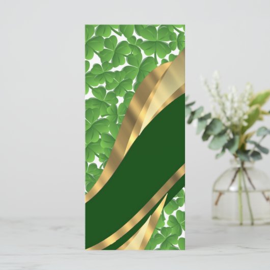 Groen shamrock-patroon (Staand voorkant)
