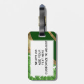Groen shamrock patroon bagagelabel (Achterkant verticaal)